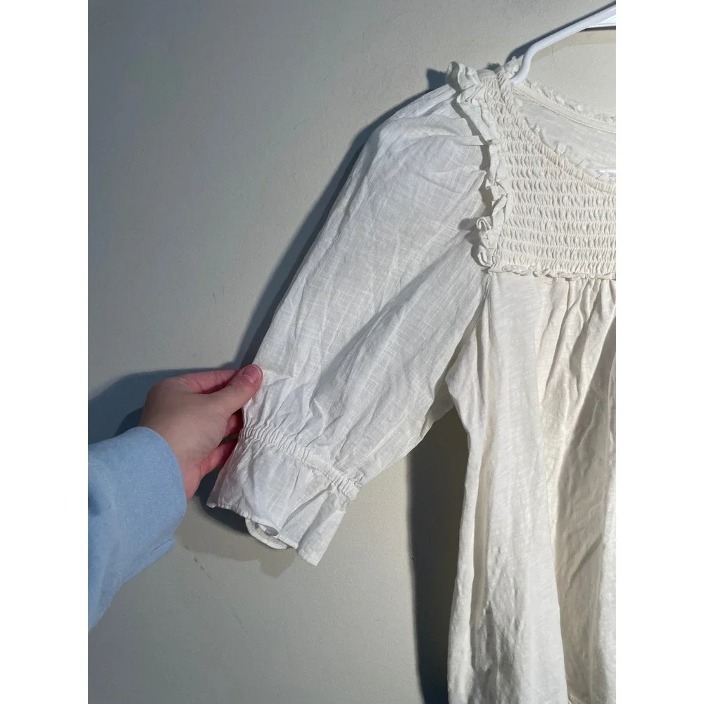 Anthropologie white puff